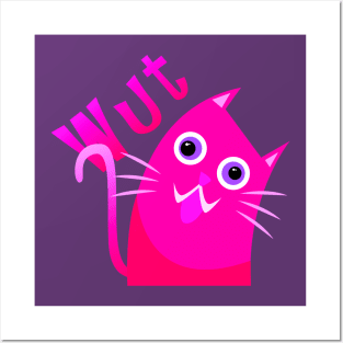 Pretty Pink Cute Cat Posters and Art